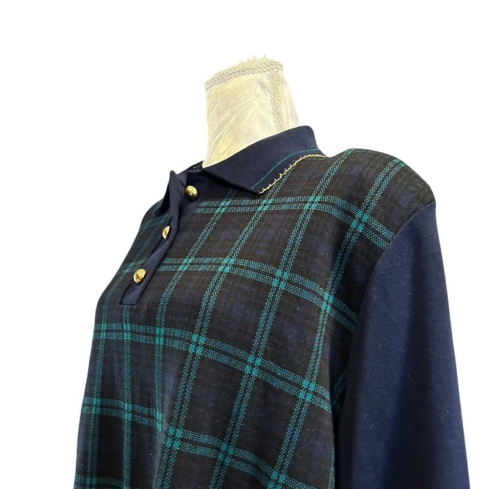 Vintage 80s Cape Cod Sportswear Plaid Knit Sweater Sz L - Picture 15 of 15